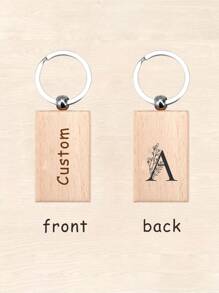 1/3/5 portachiavi in legno personalizzati, 26 lettere, fiori e logo personalizzati, accessori fai-da-te per ciondoli, borse, portafogli, cellulari, regali per animali domestici, uomini, donne, bambini, zaini, regali di San Valentino, Festa del papà, inizio scuola e altre occasioni speciali. Disponibili in incisione, paillettes, acciaio inossidabile, vintage, casual, unisex, hipster, Old Money, stile unico, personalizzato, idea regalo perfetta per lui, idea regalo perfetta per lei, fidanzato, fidanzata, famiglia, amici, nonni, bambini, anniversario, compleanno, matrimonio, laurea, regalo di inaugurazione casa