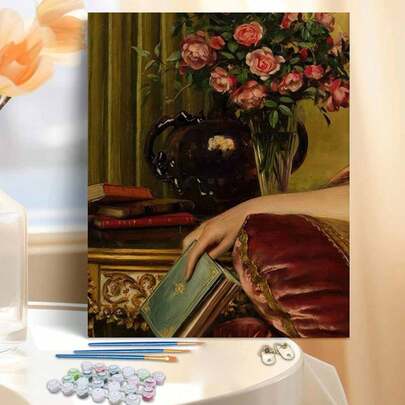 复古优雅 DIY 数字油画套装，1 件，精心制作的油画，用色彩展示您的个性化，释放创造力，无需绘画基础，创作精美的艺术品，选择油画来装饰您的空间，缓解压力，放松身心，体验艺术的力量，40 * 50 厘米