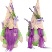1pc/2pcs Valentines Day Gnomes Plush Lavender Gnomes Ornaments Scandinavian Tomtes Decorations Swedish Dwarf Figurine For Window Swedish Gnomes Indoor