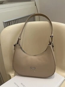 新颖月牙包夏季新品高端小众半月形腋下单肩手提包 - 卡其色 - 查看 2