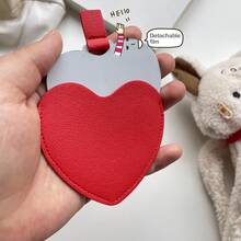 1pc Metal Ultra-Thin Mini Makeup Mirror Portable Stainless Steel Compact Pocket Hand Personalized Beauty Cosmetic Mirrors Gift Birthday Gift (Different Batches May Have Randomness In Some Areas Of The Product, But It Does Not Affect The Use Of The Product.)