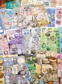 1 件日式剪贴簿/日记贴纸包、学校用品、返校