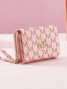 Nouveau portefeuille de style rétro pour femmes, avec plusieurs fentes pour cartes, impression de lettres, fermeture éclair. Portefeuille coréen compact et élégant pour femmes, porte-monnaie, petit portefeuille