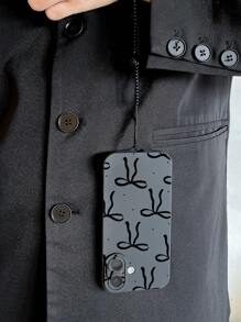 蝴蝶结图案液态硅胶手机壳，全方位保护，防震防摔，TPU软胶材质，兼容挂绳，适用于 16/11/12/13/14/15/15 Pro/15 Plus - 彩色 - 查看 4