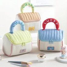 Borsetta per cosmetici a forma di casa, con grande capacità per prodotti per la cura della pelle, borsa da viaggio portatile per articoli da toilette, borsa organizer per articoli da toilette