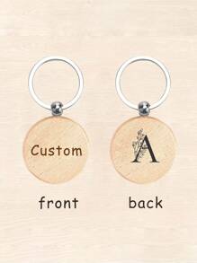 1/3/5 portachiavi in legno personalizzati, 26 lettere, fiori e logo personalizzati, accessori fai-da-te per ciondoli, borse, portafogli, cellulari, regali per animali domestici, uomini, donne, bambini, zaini, regali di San Valentino, Festa del papà, inizio scuola e altre occasioni speciali. Disponibili in incisione, paillettes, acciaio inossidabile, vintage, casual, unisex, hipster, Old Money, stile unico, personalizzato, idea regalo perfetta per lui, idea regalo perfetta per lei, fidanzato, fidanzata, famiglia, amici, nonni, bambini, anniversario, compleanno, matrimonio, laurea, regalo di inaugurazione casa