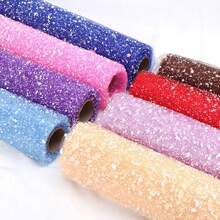 1 Roll Floral Wrapping Net Paper, Snowflake Dotted Tulle Flower Bouquet Gift Wrapping Paper, Craft Net Paper, Suitable For Flower Arrangement, Wedding, Mother's Day, Valentine's Day And Other Occasions - Multicolor - View 2