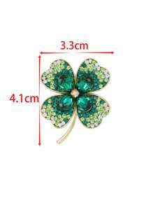 Elegant Floral Brooch, High-End Green Exquisite Quality Lapel Pin, Chic Accessory For Blazer