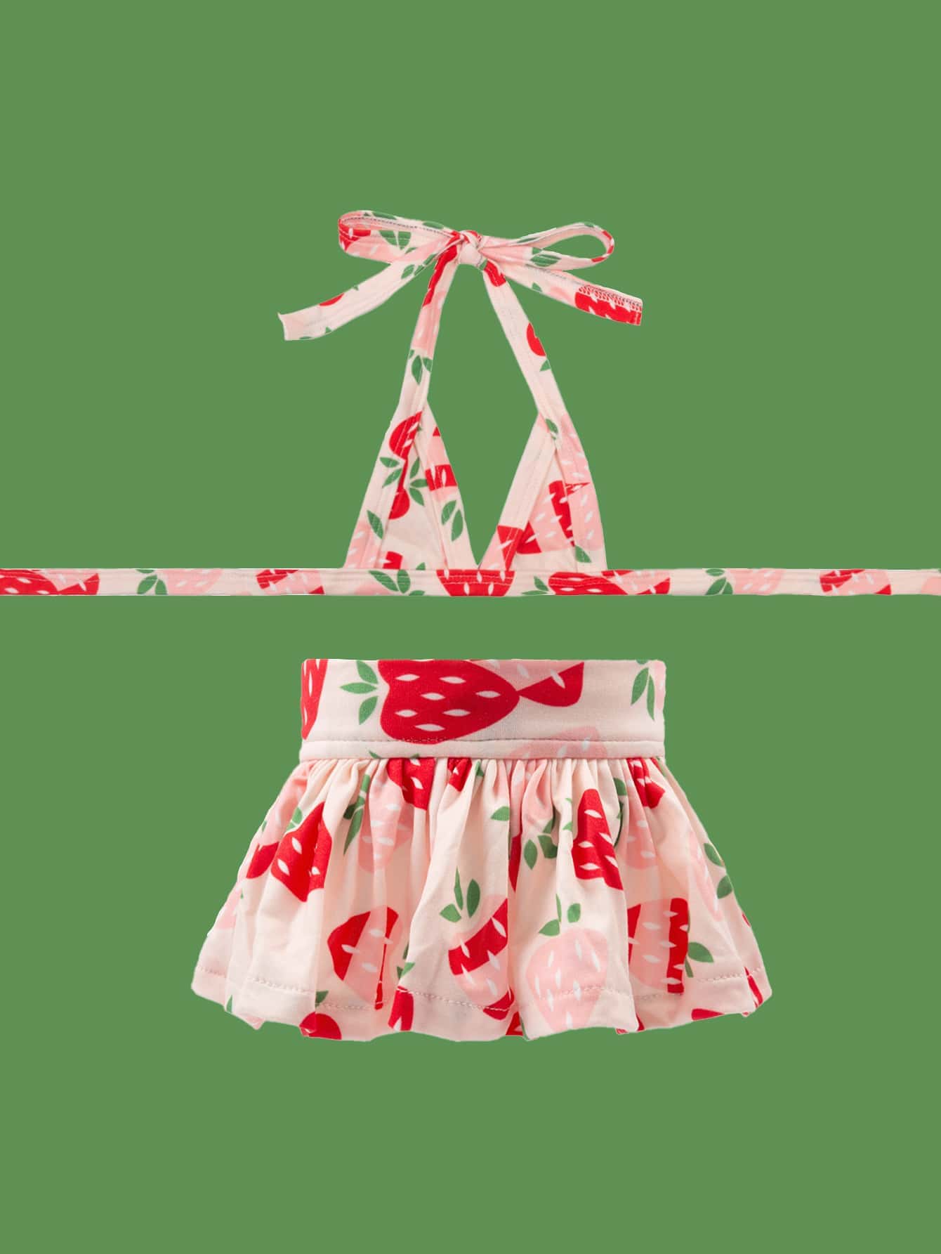 2 件套泳衣设计宠物夏季比基尼宠物服装 - 彩色 - 查看 1