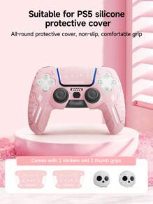 1 个黑色/紫色/粉色硅胶保护壳兼容 控制器，防滑、防汗、防尘、防刮，拇指握把盖兼容 控制器，游戏控制器配件，为玩家带来更好的游戏体验