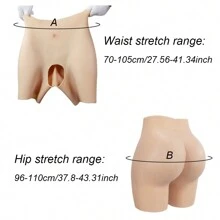 畅销硅胶开裆短裤，塑身硅胶内裤，凸显身材曲线，男女通用 - 米色 - 查看 8