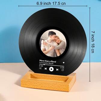 Discos de vinilo personalizados, discos de vinilo decorativos con fotos personalizadas, regalos personalizados para parejas, placas de canciones personalizadas de acrílico, decoración del hogar para músicos, regalos de San Valentín, cumpleaños, graduación, renovación del hogar, artesanías personalizadas, ambiente cálido, hogar y vida, ambiente navideño en el hogar, recuerdos, reutilizables, adorables, de alta calidad, vida elegante, vida artística
