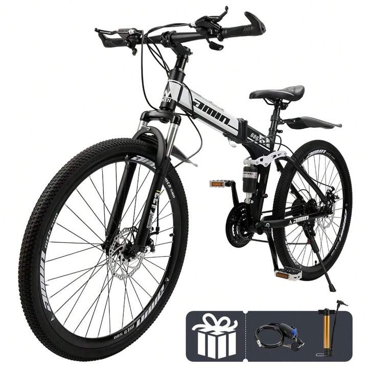 ARTUDATECH Full Suspension Mens Folding Mountain Bike