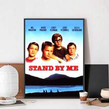 1 pieza Pintura de lienzo con póster de la película "Stand By Me", póster musical, pintura artística para pared, decoración para el hogar, pintura de pared para sala de estar, restaurante, cocina
