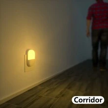 Night Light Plug In Wall,Aotomatic Night Light With Dusk To Dawn Sensor,2700K Warm White Light,ABS Three-Level Adjustable Light Control,LED Night Light For Hallway,Bathroom(Note: This Night Light AOTO Function Will Only Illuminate When Ambient Light Is Sufficiently Dim.) - UK Plug(220-240V) - View 13