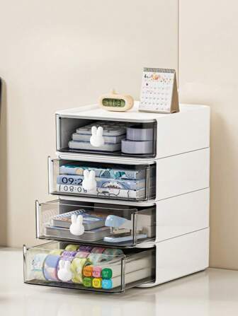 1 pieza, Caja de almacenamiento de escritorio multifuncional, Caja de cajones mini, Caja de almacenamiento de cosméticos de plástico, Organización de maquillaje, Apilamiento y combinación libre, Almacenamiento en cajones, Usado para almacenar notas, bolígrafos, lápices labiales, brochas de maquillaje, esponjas faciales, cosméticos, joyería, Adecuado para dormitorio, sala de estar, aula, baño, oficina, Organización de suministros de oficina, Almacenamiento de papelería, Temporada de regreso a la escuela