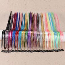 6 Stücke Haar Tinsel Clip, Tinsel Haarverlängerungen, Fairy Haar Tinsel, glitzernde Haar Strähnen 20 Zoll Haar Tinsel, hitzebeständig