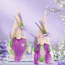 1pc/2pcs Valentines Day Gnomes Plush Lavender Gnomes Ornaments Scandinavian Tomtes Decorations Swedish Dwarf Figurine For Window Swedish Gnomes Indoor
