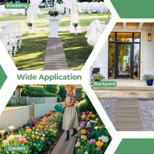 242 CM X 43 CM Garden Pathway Patio Roll Out Straight Walkways-Coffee - Coffee Brown - View 9