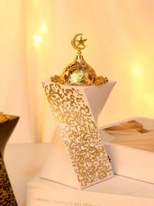 1pc/Set Creative Minimalist Resin Black & White Moon Shaped Incense Burner, Middle Eastern All-Season Home Air Purifier Incense Holder, Arabic Letter Incense/Ice Clip, Suitable For Yoga Studio, Massage Room, Meditation Room, Hair And Clothes, Office & Bedroom, All Seasons