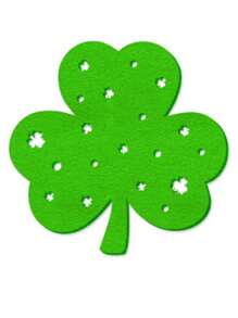 1pc/4pcs St. Patrick's Day Party Decoration Placemats, Green Clover Tabletop Decor, Irish Festival Supplies