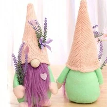 1pc/2pcs Valentines Day Gnomes Plush Lavender Gnomes Ornaments Scandinavian Tomtes Decorations Swedish Dwarf Figurine For Window Swedish Gnomes Indoor