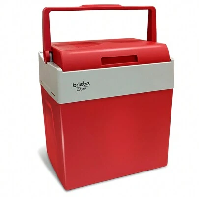  Frigorifero Portatile da Viaggio ✅ Spedizione 72h ✅  Termoelettrico 28 Litri AC/DC 12V / 220 - 240V, Briebe, CF1153RED, Rosso