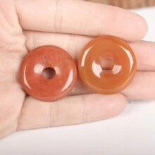 1 件天然石和平结吊坠配件，3 厘米 DIY 和平结吊坠首饰配件