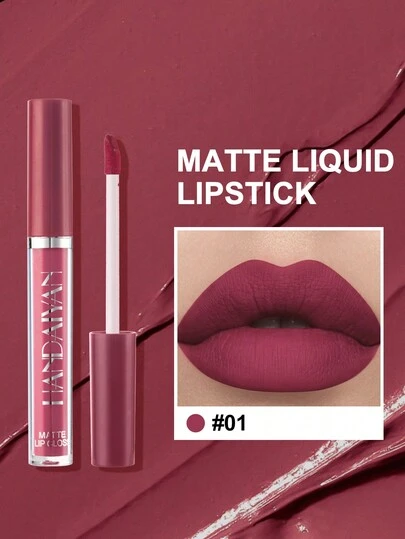 HANDAIYAN Son lì Matte Charm, lâu trôi, chống thấm nước, dưỡng ẩm, không bết dính, độ lên màu cao, làm mờ các nếp nhăn trên môi, son tint dạng lỏng, trang điểm cho tiệc tùng, hàng ngày, Halloween, Giáng sinh, Thu/Đông, món quà tuyệt vời cho sinh nhật, Ngày Valentine, Ngày của Mẹ, lý tưởng cho thời trang Y2K, không thể thiếu cho các bữa tiệc hóa trang, nhiều lựa chọn màu sắc đẹp nhất.