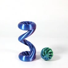 1 pieza Juguete de descompresión de espiral impreso en 3D, decoración de degradado de color, decoración de rotación de varios ángulos, adecuado para escritorio de oficina, alivio del estrés, decoración de escritorio, decoración del hogar, regalo pequeño y hermoso, regalo de cumpleaños, regalo del Día de San Valentín