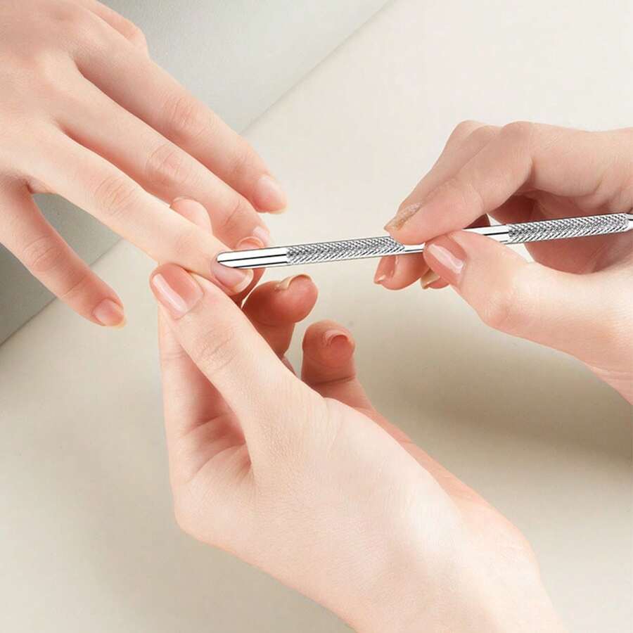 Cuticle Pusher Remover Manicure Sticks Tool Nail Art Tool,Nail Cuticle Pusher For Fingernails And Toenails,Stainless Steel Dual Head Cutter And Trimmer Manicure And Pedicure Tool For Fingernails And Toenails