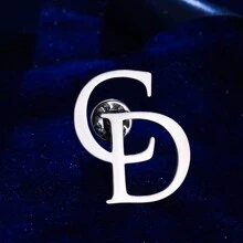 1pc Personalized Stainless Steel Custom Name Letter Brooch, Initials Brooch Pin, Women's Fashion Accessories For Clothing, Perfect Gift For Women