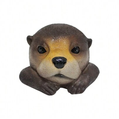 Otter Floating Decor, Cute Otter Head Figurine Resin Animals Statue Outdoor Landscaping Decorations For Garden Yard Pool
