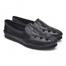 Men's Genuine Leather Moccasins For Everyday Use - 107黑色 - 查看 2