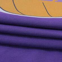 Mitchell & Ness 2024 Mitchell & Ness Lifestyle Short Sleeve Knit Tee, MNTS24-11-LAL-PURPLE