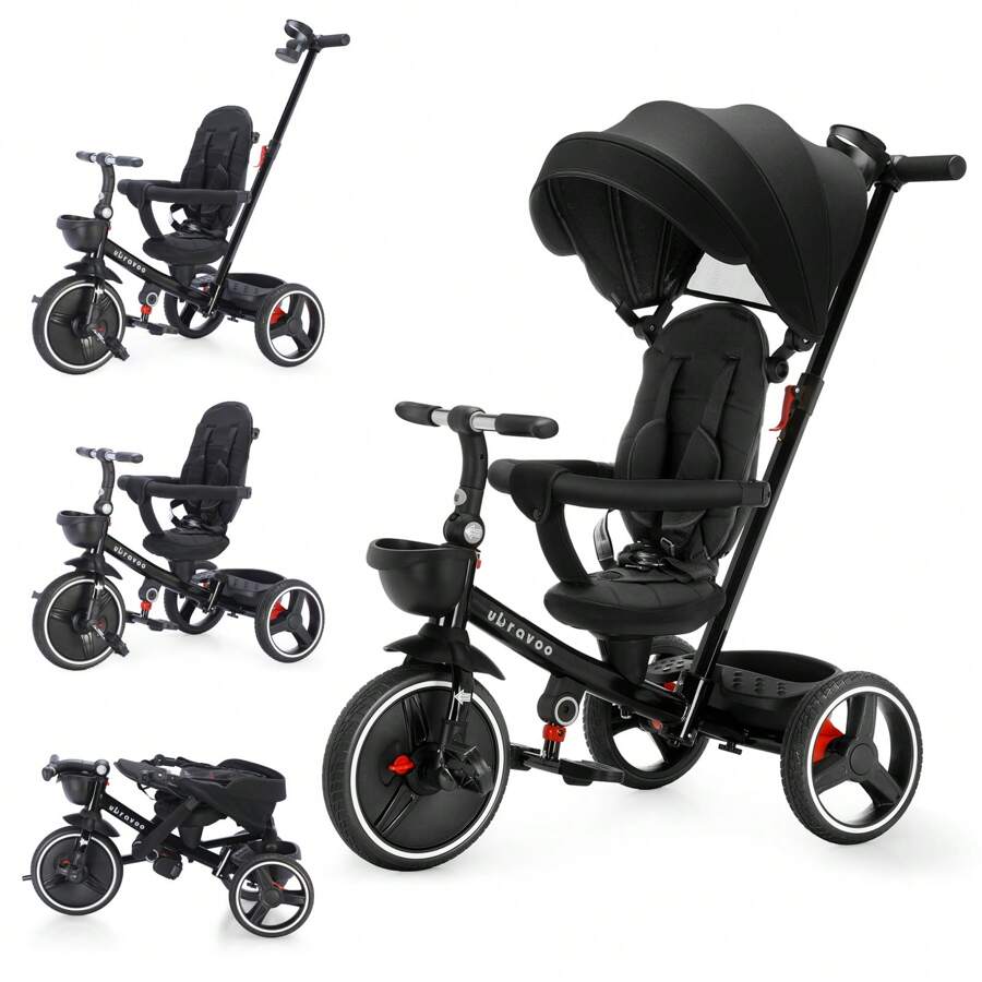 UBRAVOO Kids Tricycles - Black - View 1