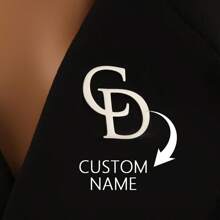 1pc Personalized Stainless Steel Custom Name Letter Brooch, Initials Brooch Pin, Women's Fashion Accessories For Clothing, Perfect Gift For Women