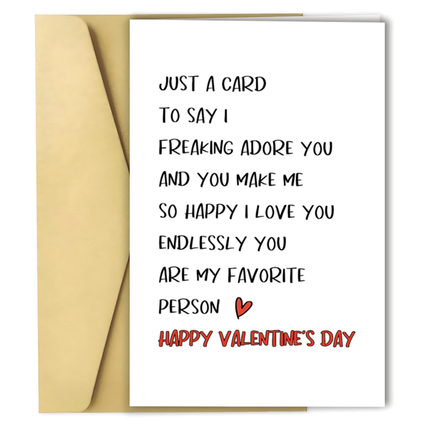 1pc Funny Valentine's Day Card For Him Her, Humorous Anniversary Card For GF BF, To The Love Of My Life For Him Her Girlfriend Boyfriend Wife Husband Suitable For All Occasions