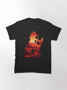 Baldurs Gate 3 - Karlach *Negative Illusion* Classic T-Shirt, Women's T-Shirt, 220g Pure Cotton, Casual Crew Neck, Great For Street Style And Everyday Wear. - Black - View 1