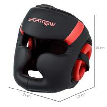 SPORTNOW Boxing Headguard, Boxing Headgear Helmet With Adjustable Strap For Full Face Protection For Kickboxing Sparring Martial Arts Karate Taekwondo, Red - Red - View 5