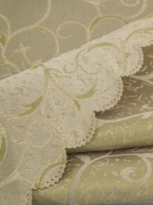 1 pezzo Tovaglia rotonda in jacquard verde di alta qualità