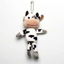 Lindo llavero de vaca de peluche, colgante para bolso, llaves de coche, bolsos, mochilas y accesorios. - color - Ver 2