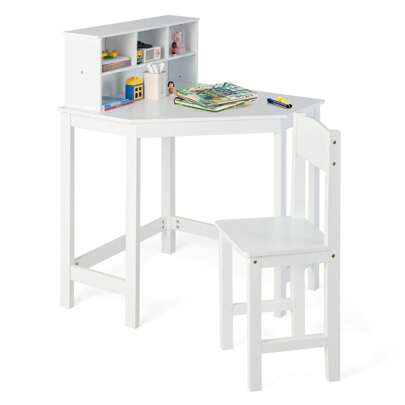 Kids Corner Desk & Chair Set Children Study Table With Chair