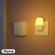 Night Light Plug In Wall,Aotomatic Night Light With Dusk To Dawn Sensor,2700K Warm White Light,ABS Three-Level Adjustable Light Control,LED Night Light For Hallway,Bathroom(Note: This Night Light AOTO Function Will Only Illuminate When Ambient Light Is Sufficiently Dim.) - UK Plug(220-240V) - View 4