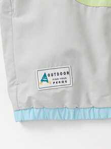 Balabala Chaqueta de bloques de color para niños, elegante ropa de abrigo de primavera para niños