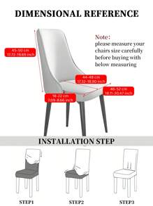 1 pièce, 2 pièces, 4 pièces, Housse de chaise à dossier haut avec accoudoirs courts en forme de grain de maïs, style moderne. La housse de chaise à dossier haut avec accoudoirs courts en forme de grain de maïs convient pour une utilisation à la maison dans le salon, la salle à manger, le bureau, et ce, dans toutes les saisons.