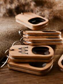 Personalized Engraved Groomsmen Gifts Wooden Bottle Opener, Personalized Bottle Opener, Wedding Party Gifts, Bottle Opener Best Men Gifts, Wedding Gift, Valentine's Day Gifts - Wood Color - View 3