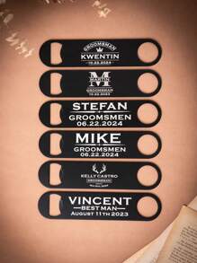 Personalized Beer Bottle Opener, Personalized Groomsmen Gifts, Bachelor Party Favor, Best Man Gift, Fathers Day Gift, Bar-Tending Gifts, Wedding Favors - Multicolor - View 4