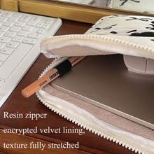 1 件韩版 Ins 风格蝴蝶结可爱小黑熊小兔子平板电脑包 11/13 英寸笔记本电脑内包，防震防摔 - 彩色 - 查看 11