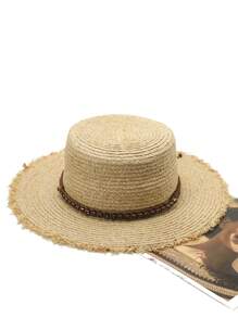LEAJOURNO. 1PC Spring/Summer Women's New Solid Color Korean VersionBritish-Inspired Top Hat, Outdoor Travel, Beach Sunscreen Hat, Sun Hat